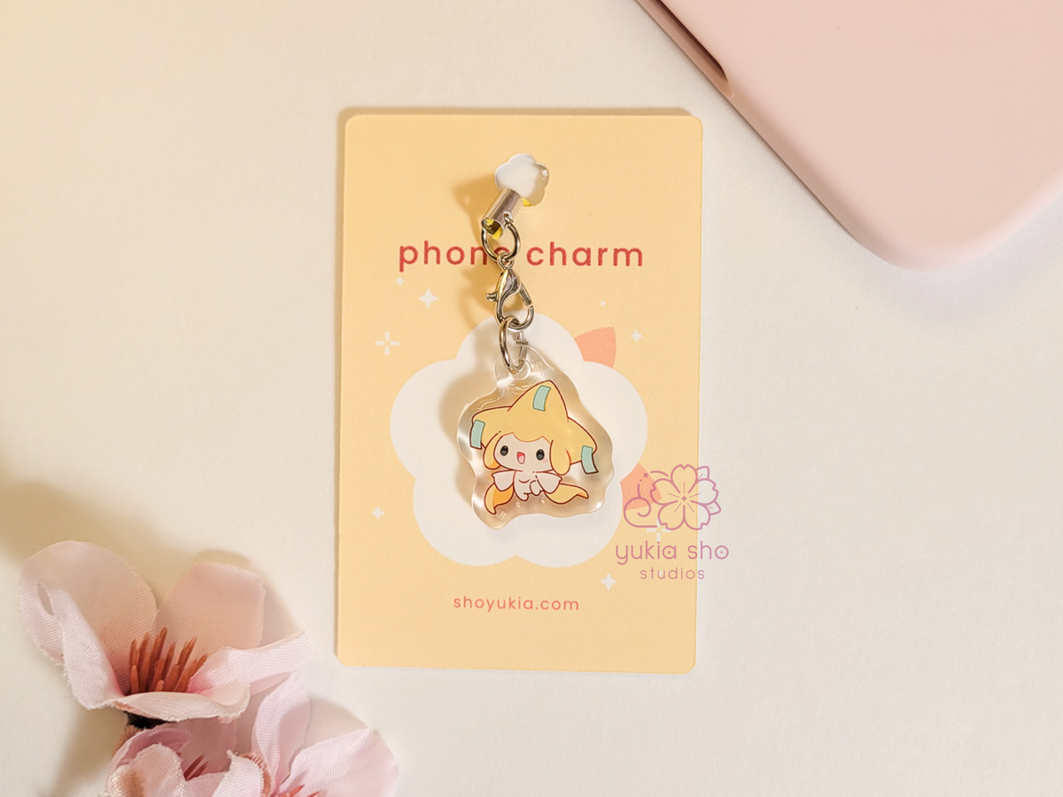 pkmn jirachie phone charm