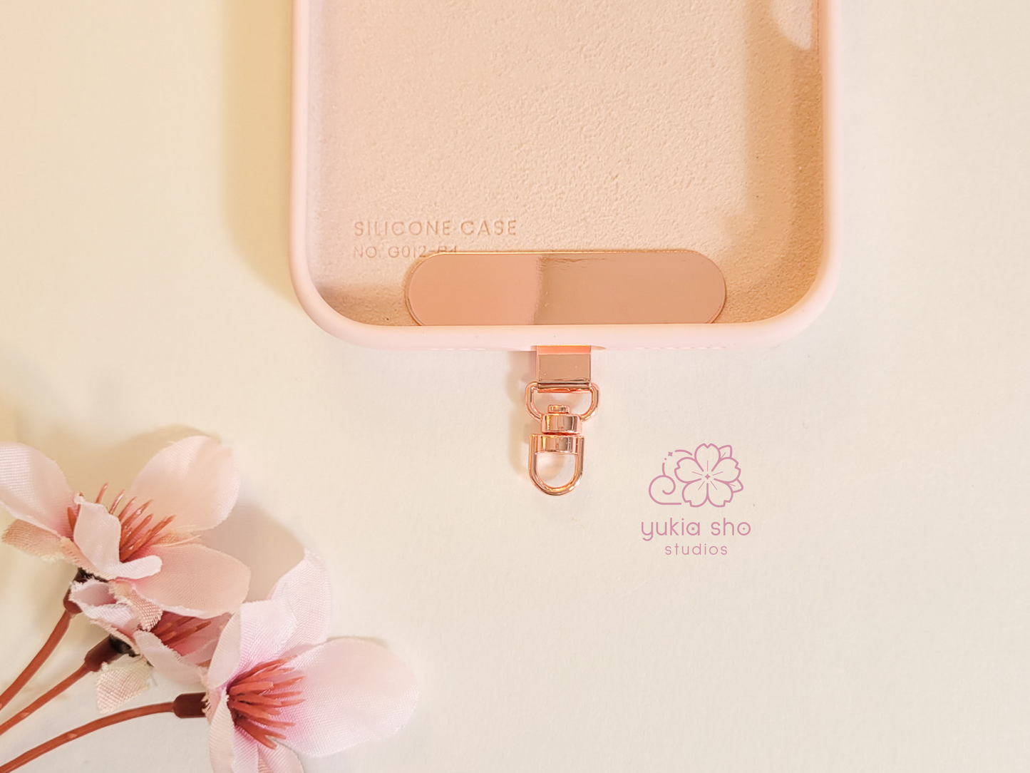 Rose Gold Metal Phone Accessory Tether