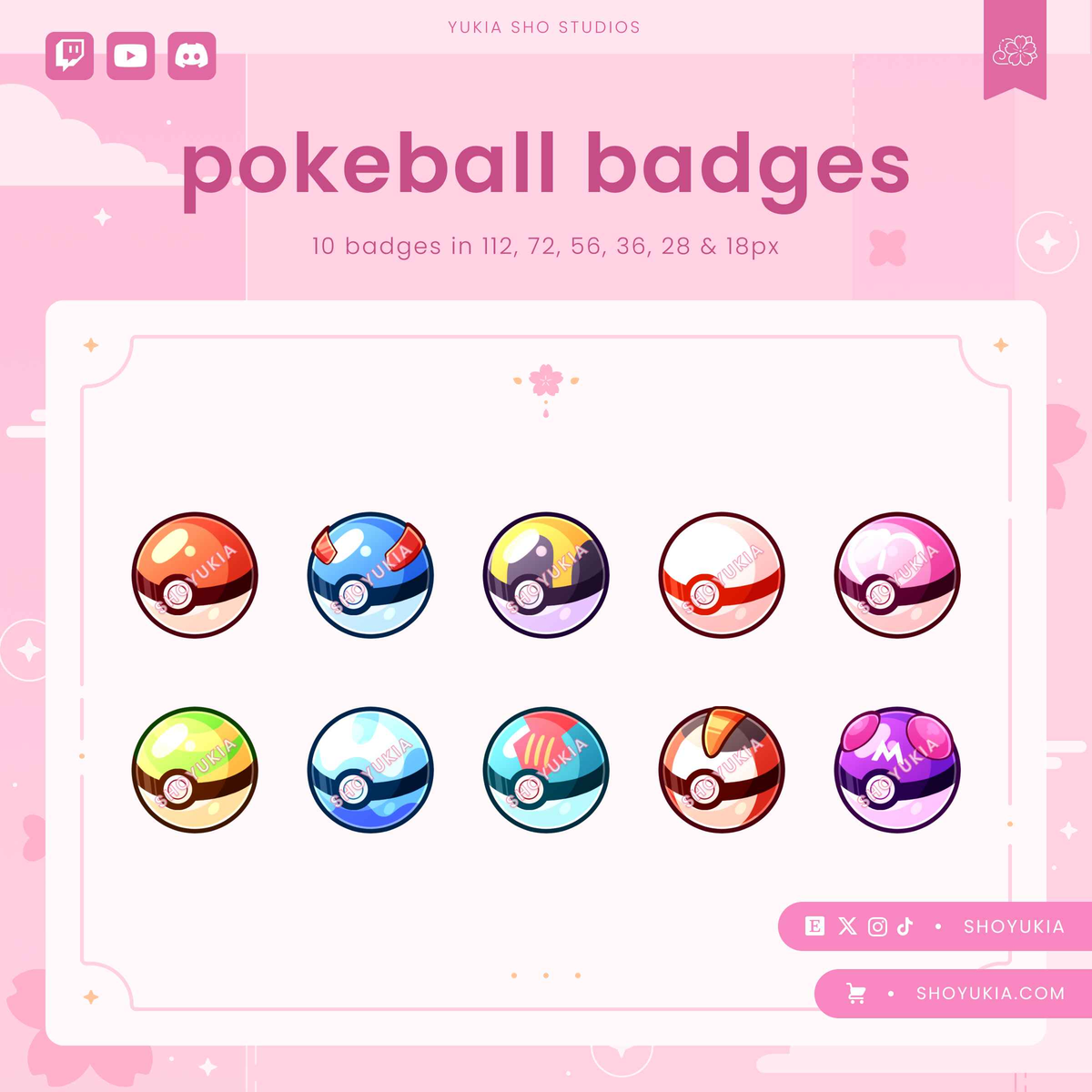 PKMN Pokeball Sub Badges