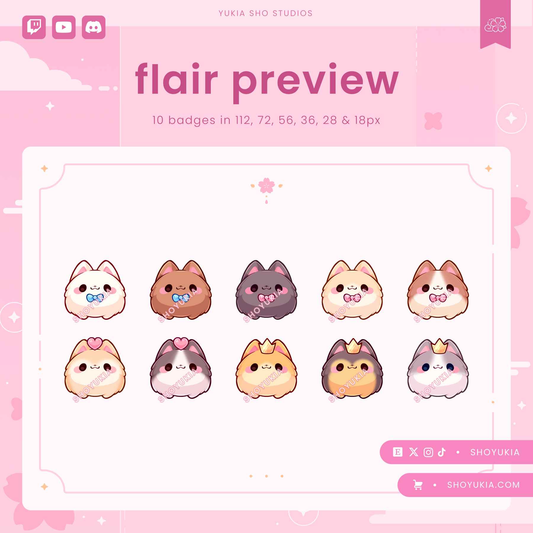 Kawaii Pomeranian Sub Badges