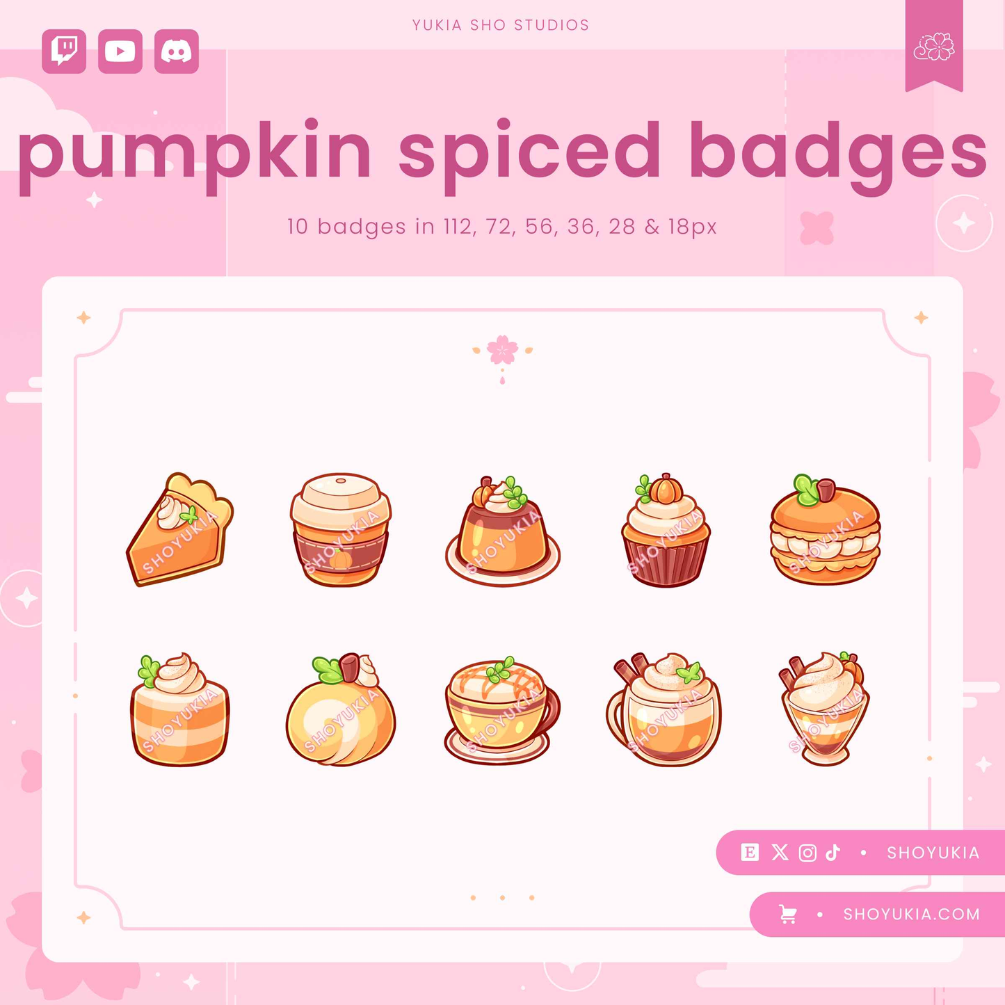 Pumpkin Spiced Sub Badges