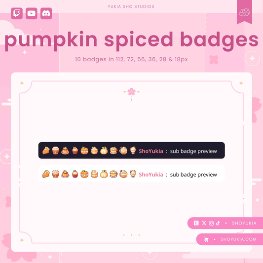 Pumpkin Spiced Sub Badges