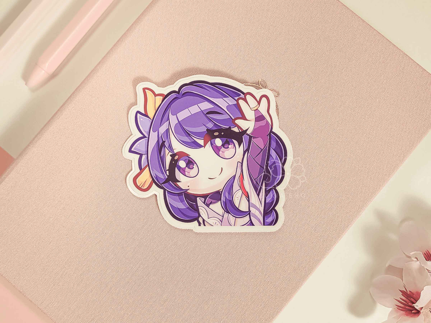 Genshin Impact Raiden Shogun 3" Vinyl Stickers