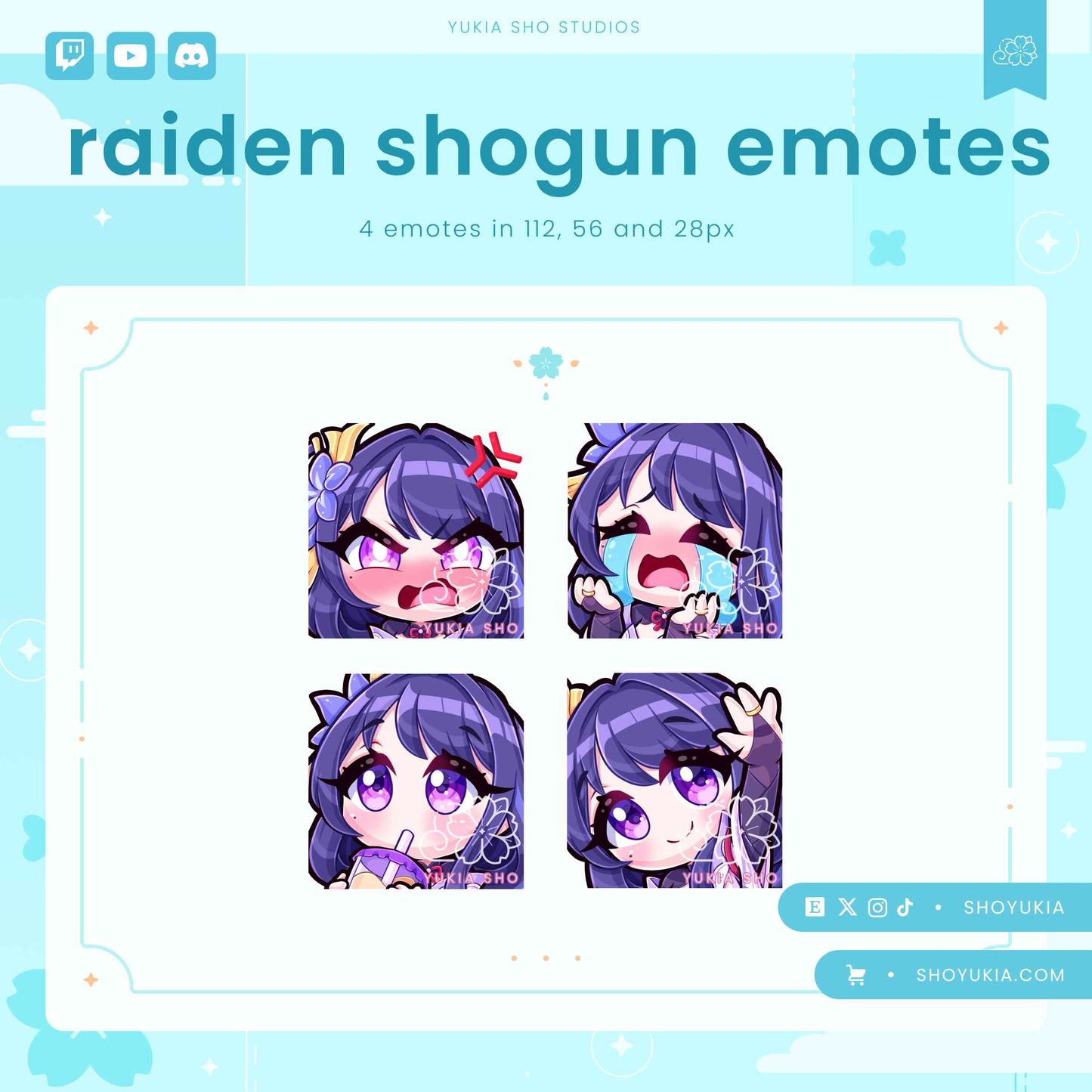 Genshin Impact Raiden Shogun Emotes