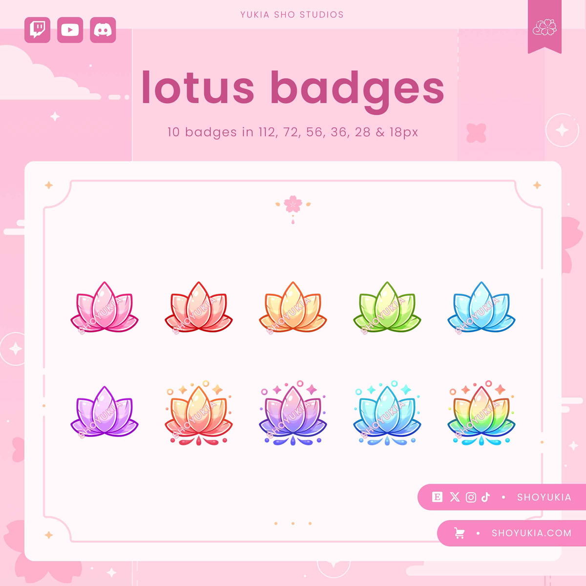 League of Legends Spirit Blossom Lotus Sub Badges