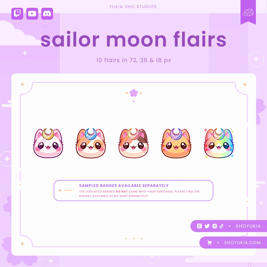 Sailor Moon Twitch Badge Flair