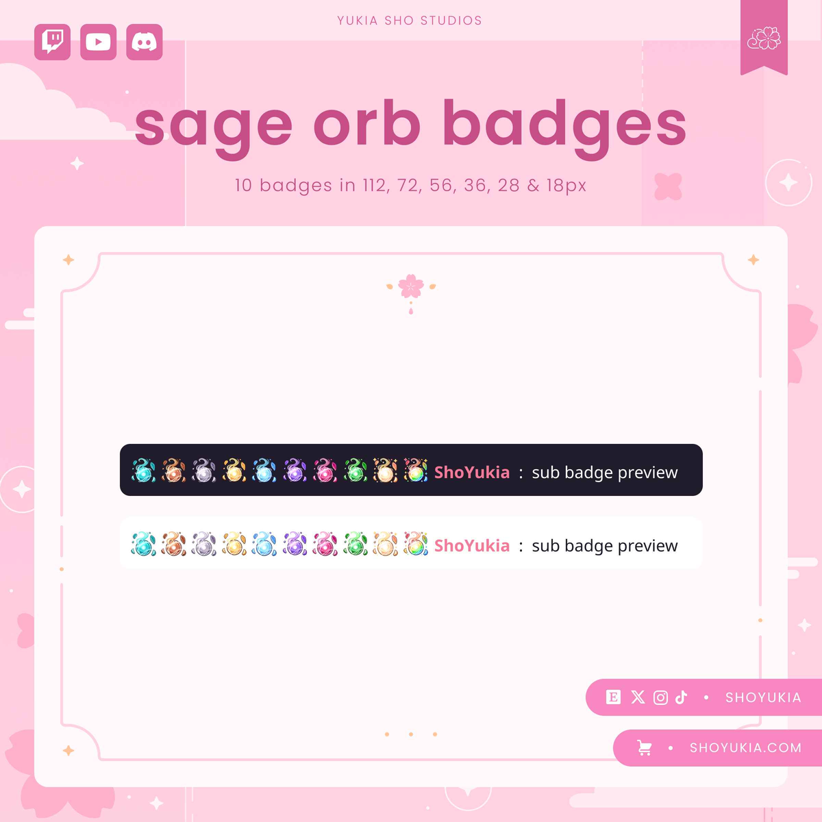 Valorant Sage Orb Sub Badges