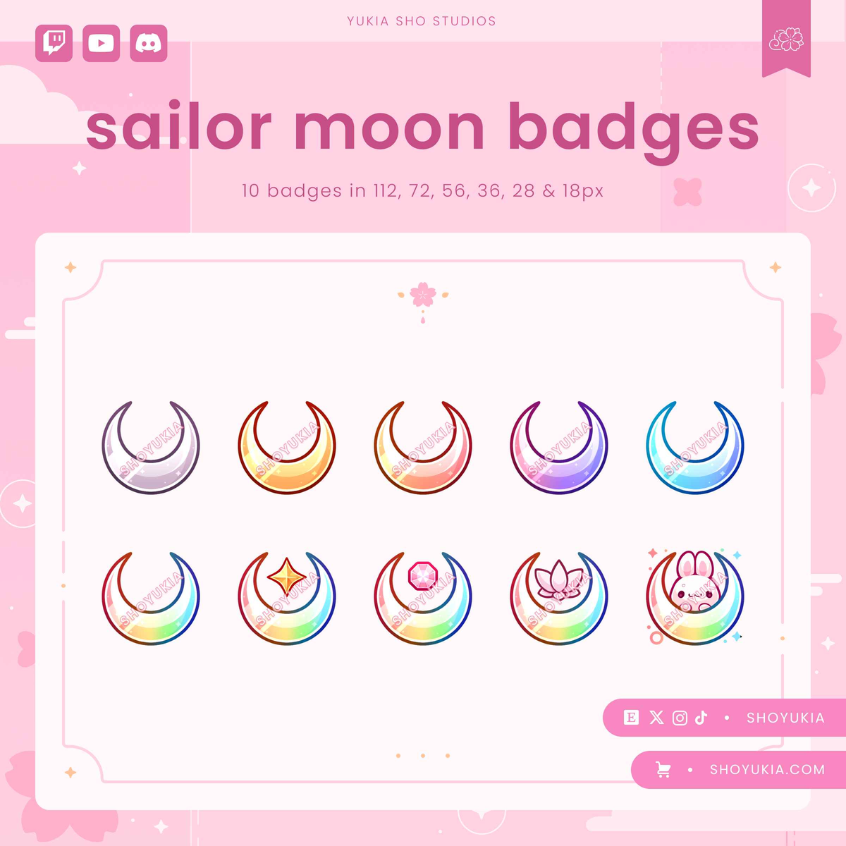 Sailor Moon Sub Badges
