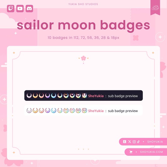 Sailor Moon Sub Badges