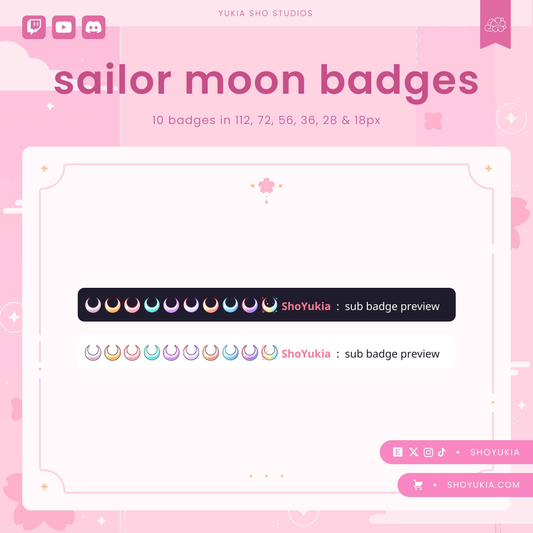 Sailor Moon Sub Badges