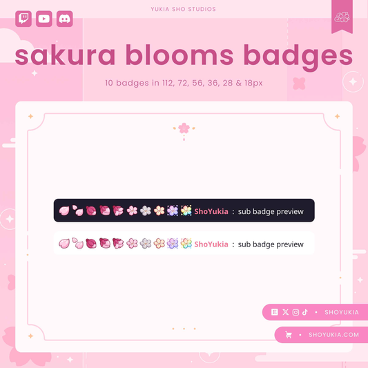 Sakura Blooms Sub Badges