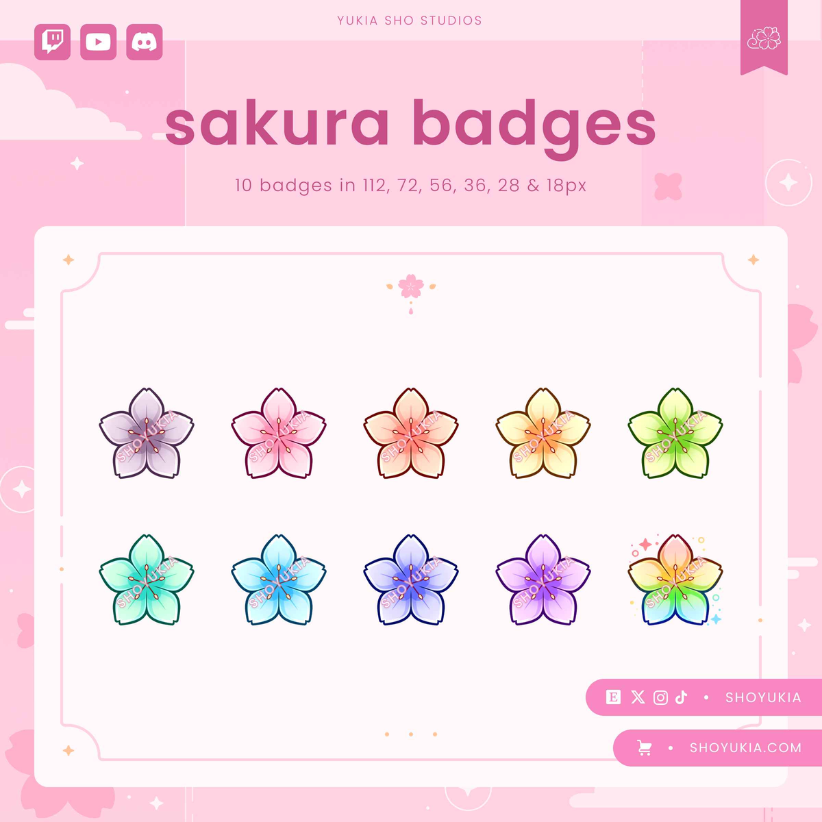 Sakura Sub Badges