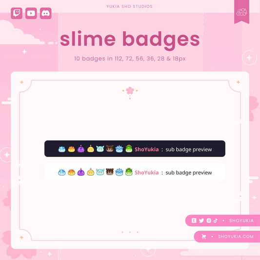 Genshin Impact Slime Sub Badges