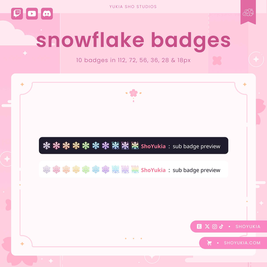 Snowflake Sub Badges