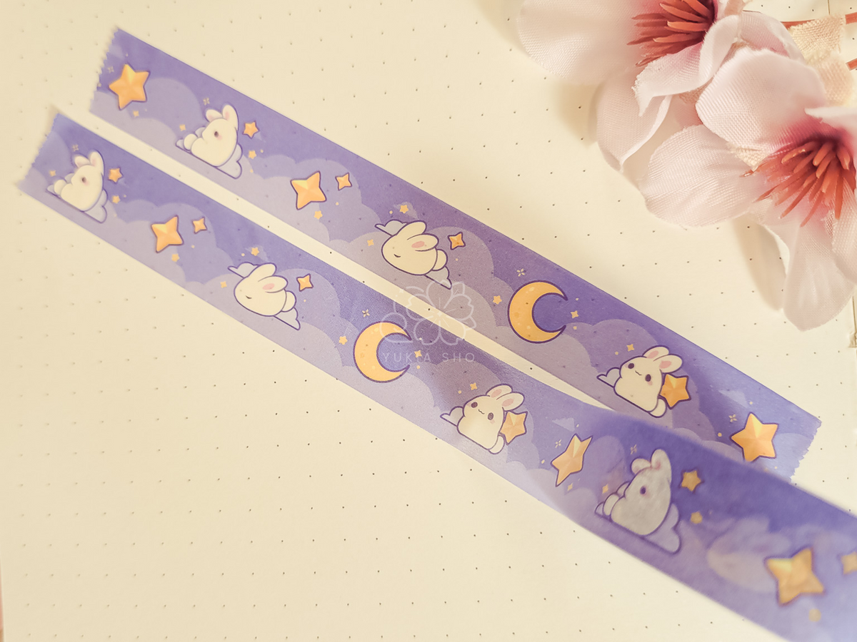 starry buns washi tape