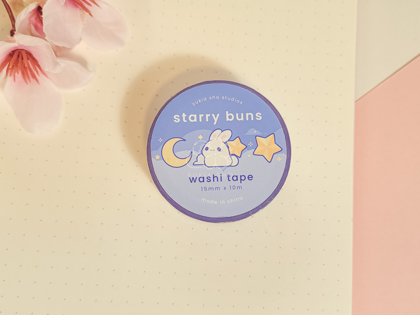 starry buns washi tape