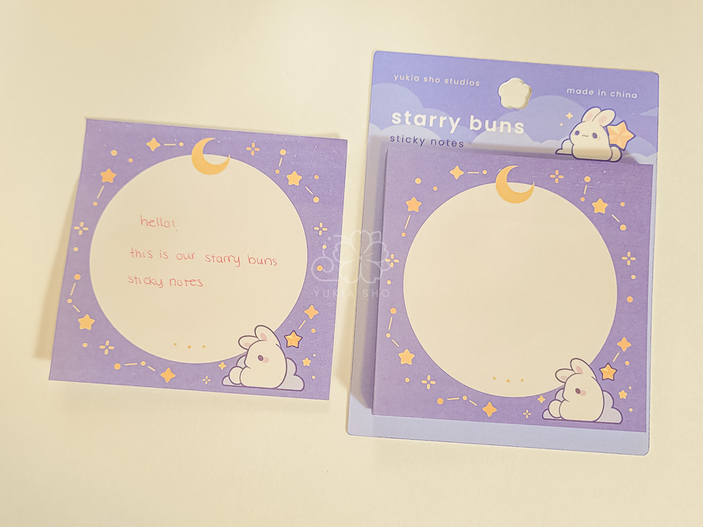starry buns sticky notes
