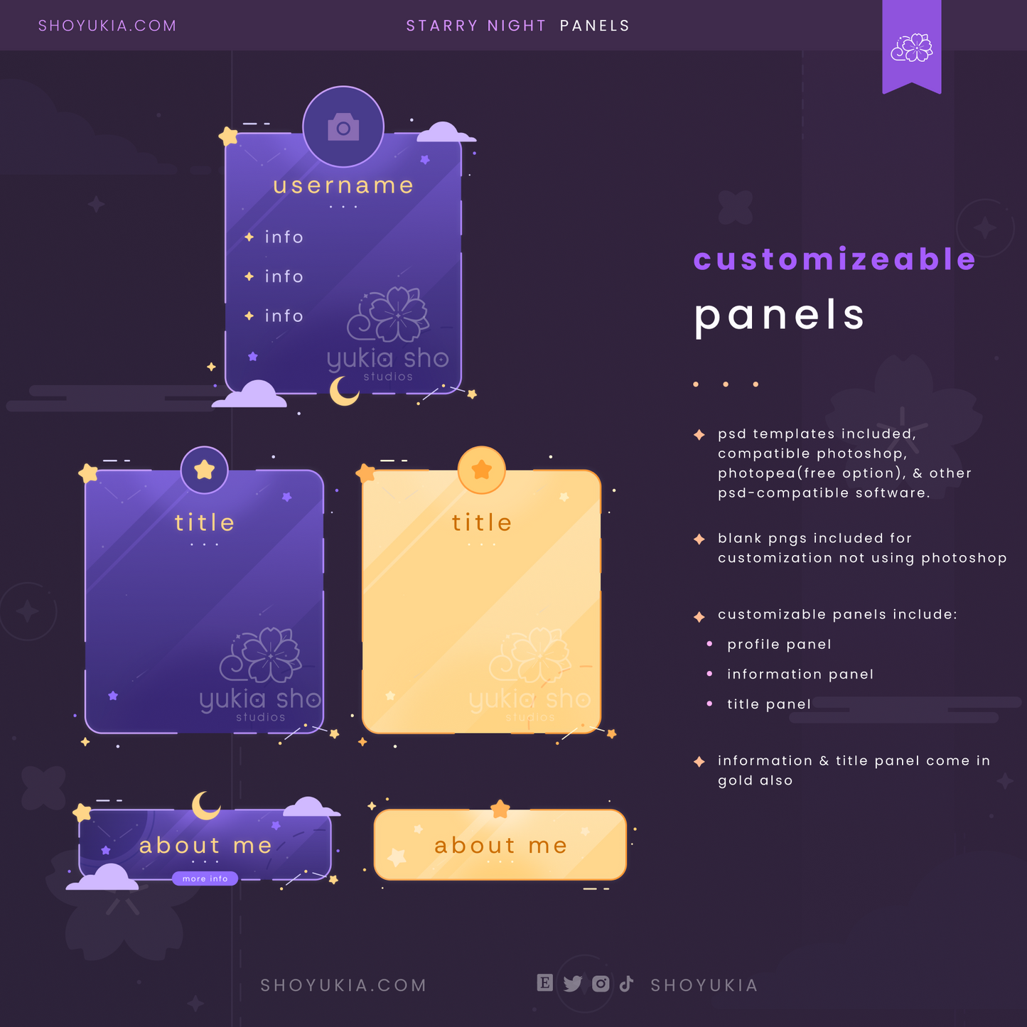 Starry Night Twitch Panels