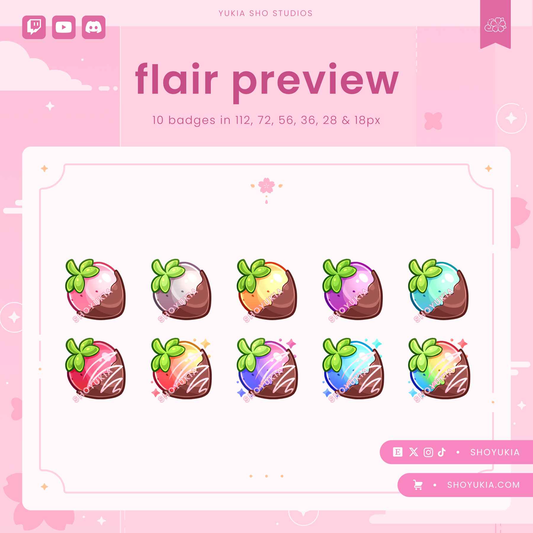 Strawberry Sub Badges & Flair