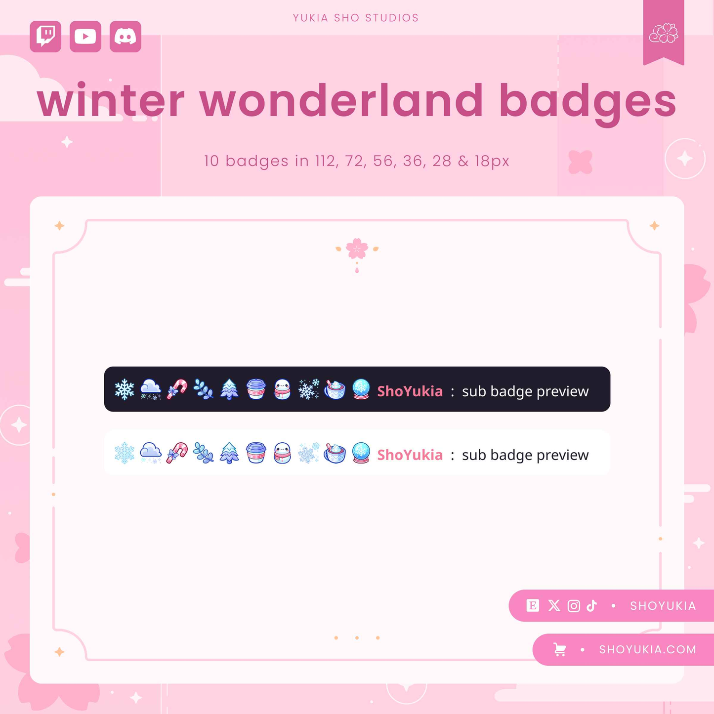 Winter Wonderland Sub Badges