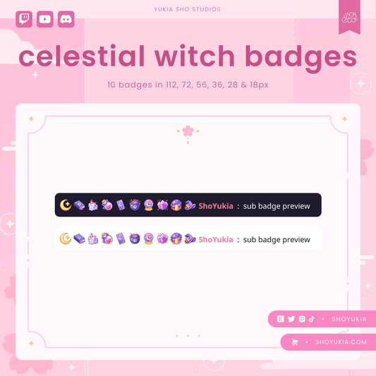 Celestial Witch Sub Badges