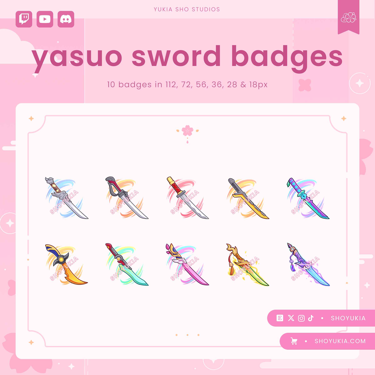 League of Legends Yasuo Sword Sub Badges