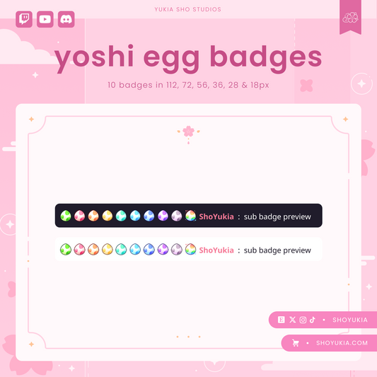 Yoshi Egg Sub Badges