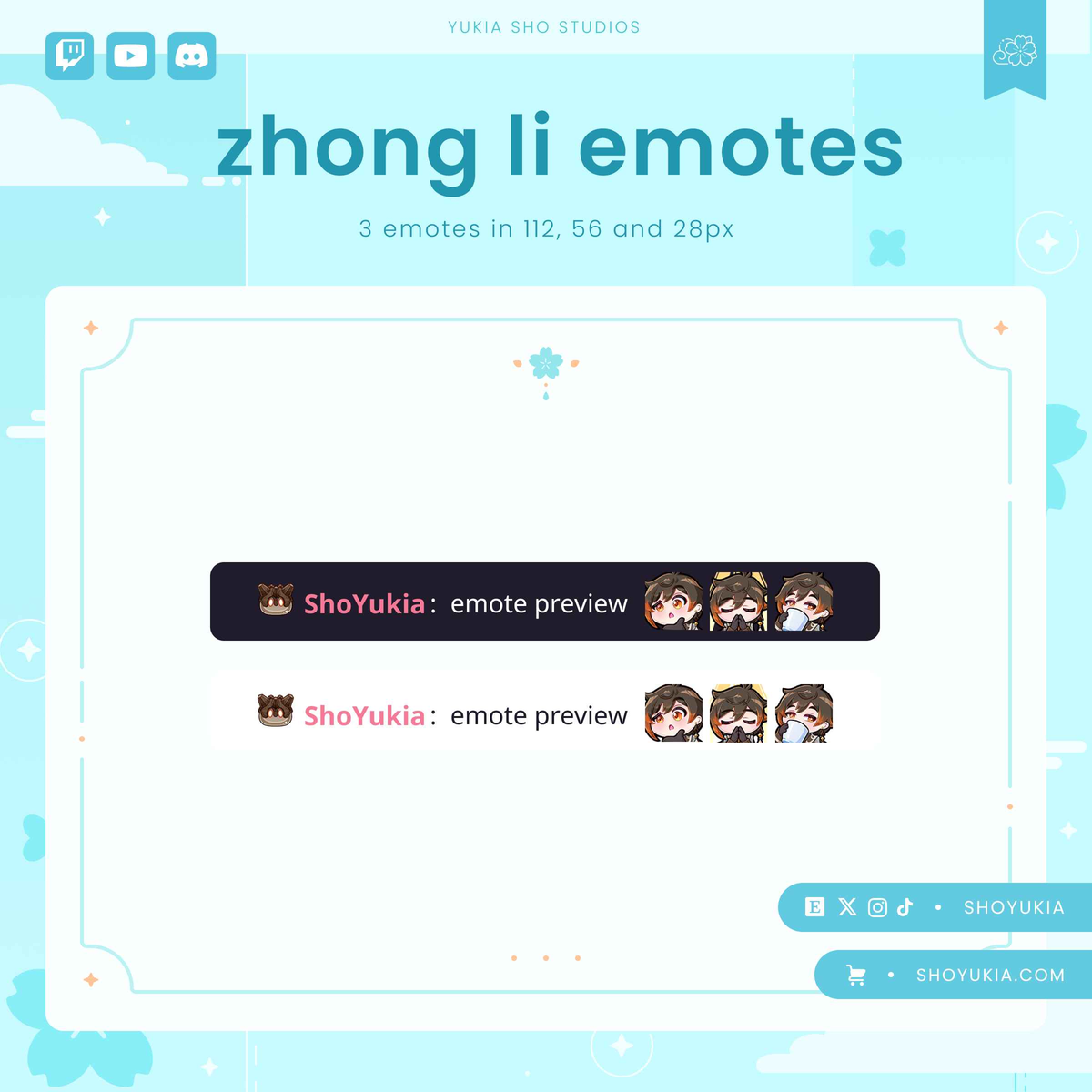 Genshin Impact Zhong Li Emotes