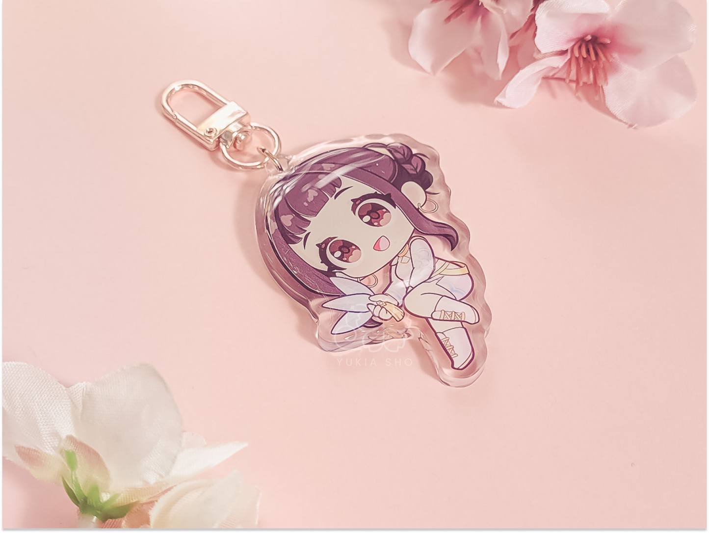 K Hunter Zoey Golden 2.5" Acrylic Keychain Charm