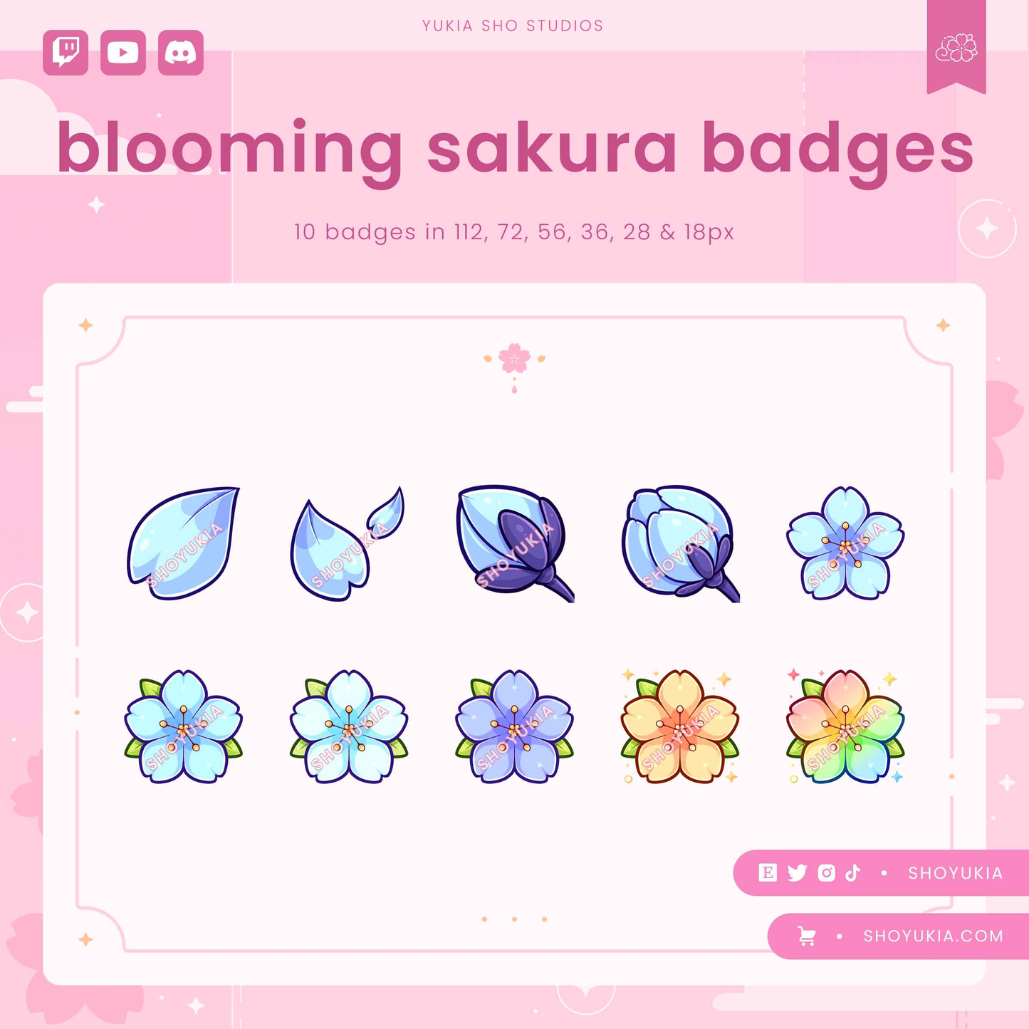 Blooming Sakura Sub Badges