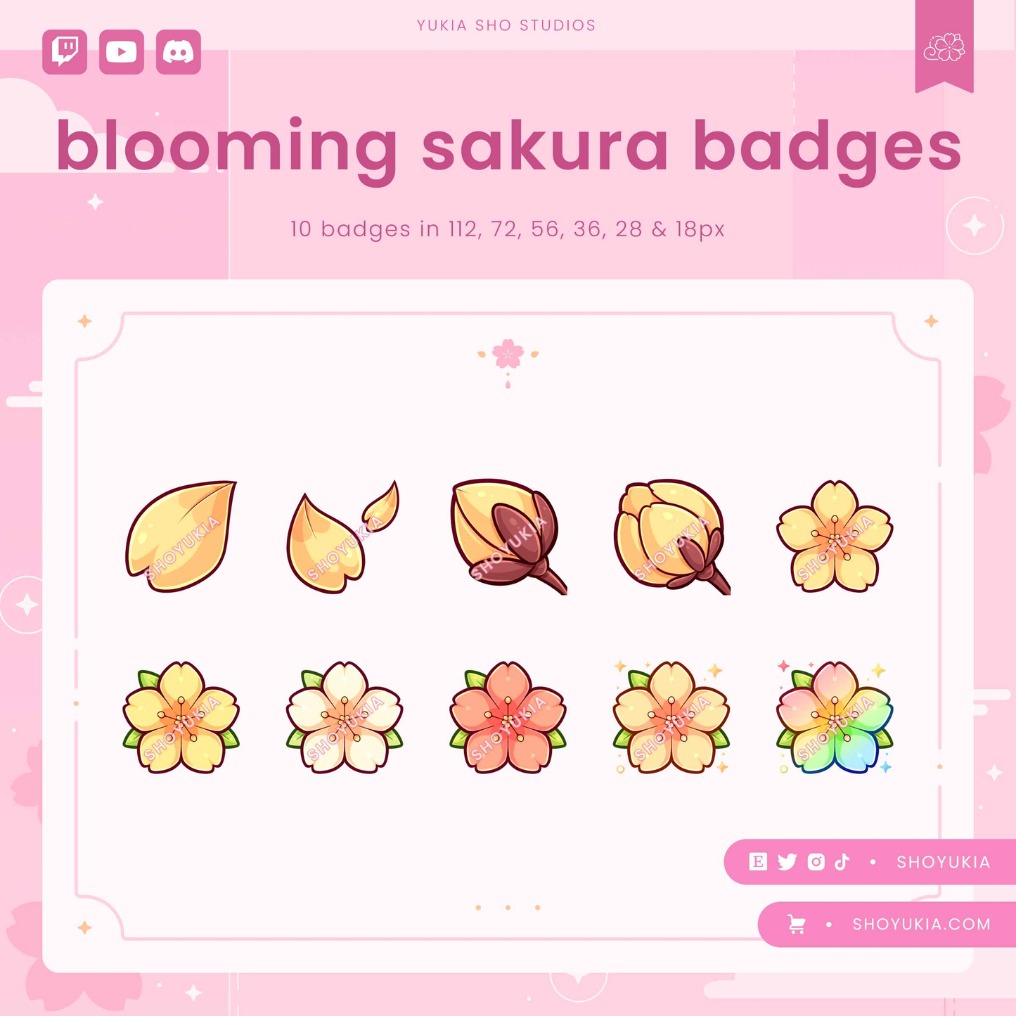Blooming Sakura Sub Badges