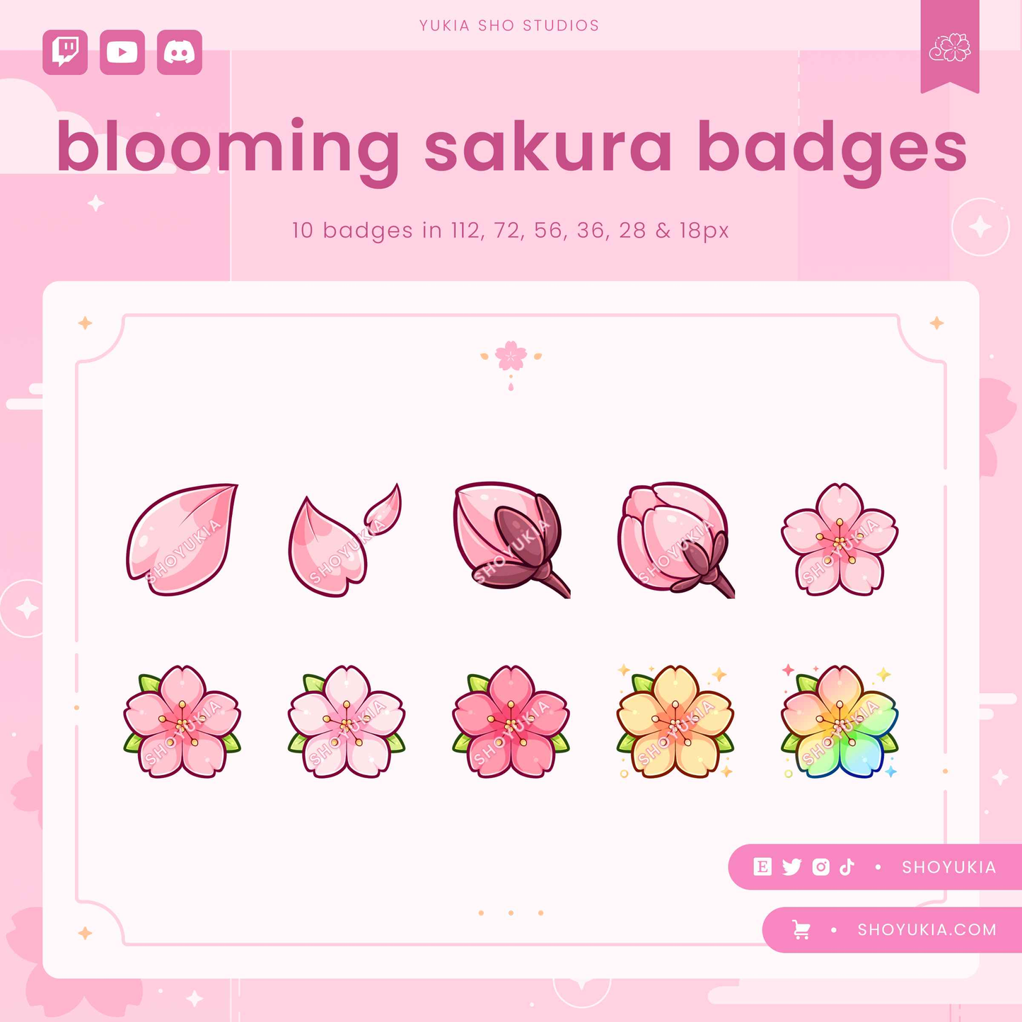 Blooming Sakura Sub Badges