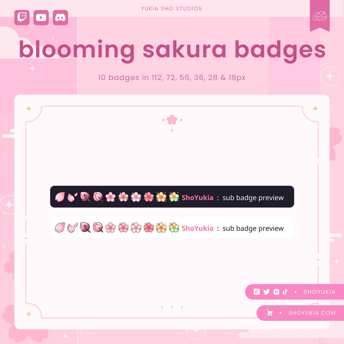Blooming Sakura Sub Badges
