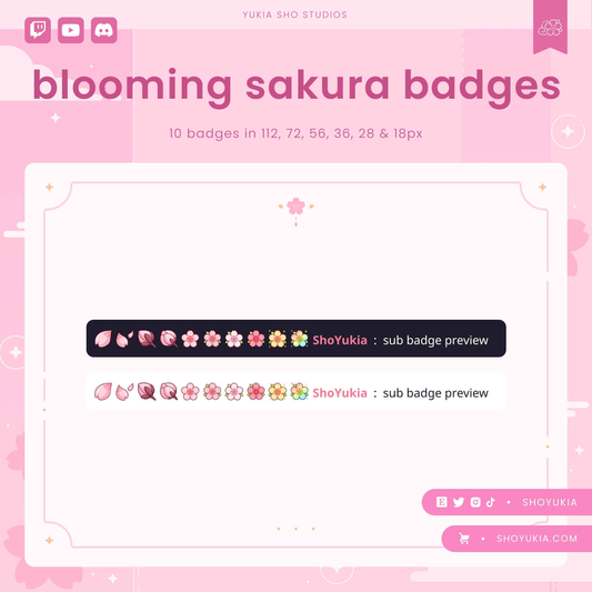 Blooming Sakura Sub Badges