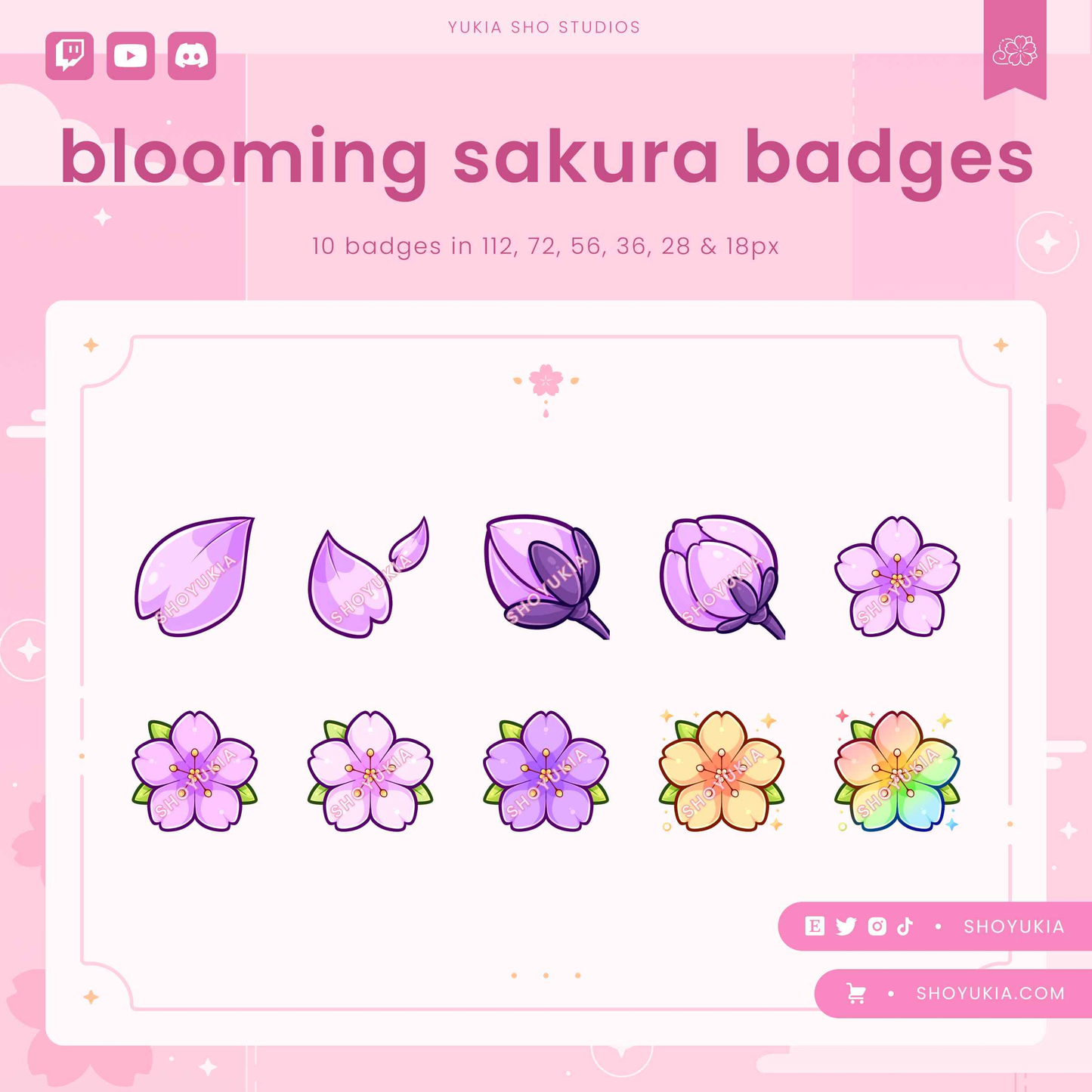 Blooming Sakura Sub Badges