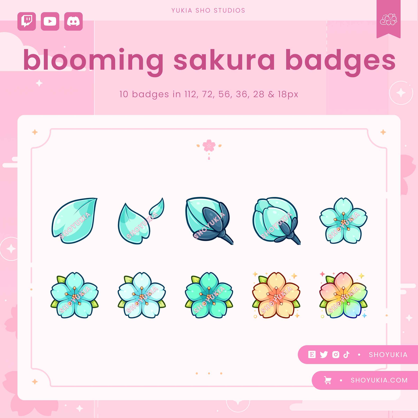 Blooming Sakura Sub Badges