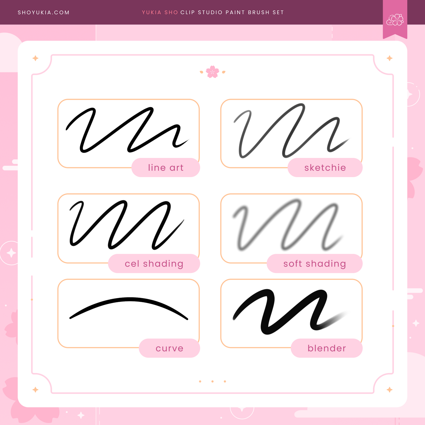 ⊹ yukia sho clip studio brushes • ·