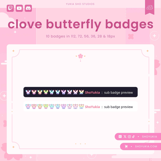Valorant Clove Butterfly Sub Badges