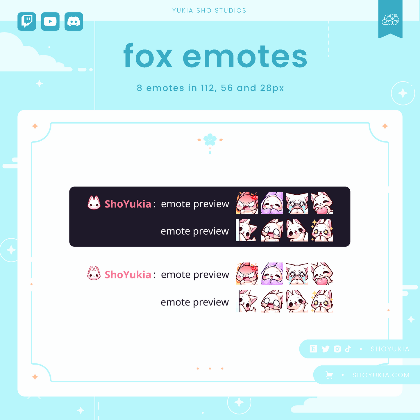 Fox Emotes - Yukia Sho Studios Ltd.