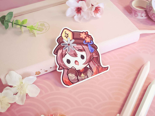 Genshin Impact Hu Tao 3" Vinyl Stickers