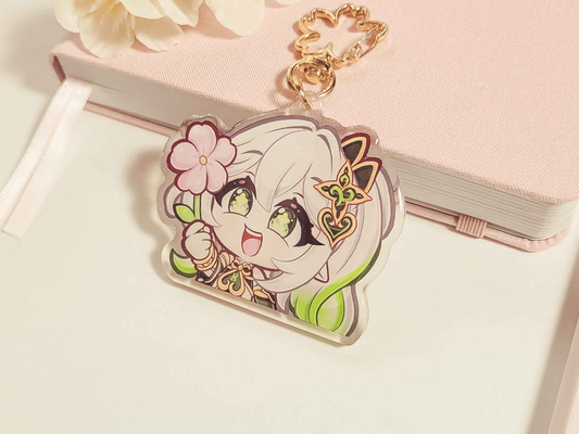 Genshin Impact Nahida Flower 2.5" Acrylic Keychain Charm