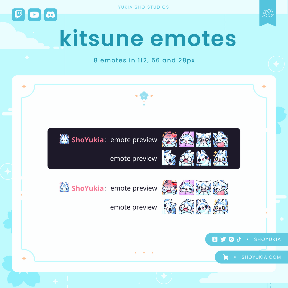 Kitsune Emotes - Yukia Sho Studios Ltd.