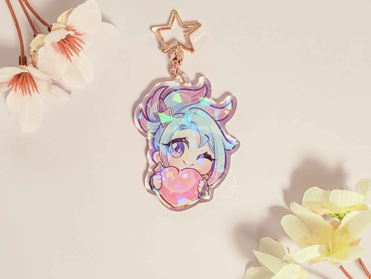 League of Legends Akali Heart 2.5" Acrylic Keychain Charm