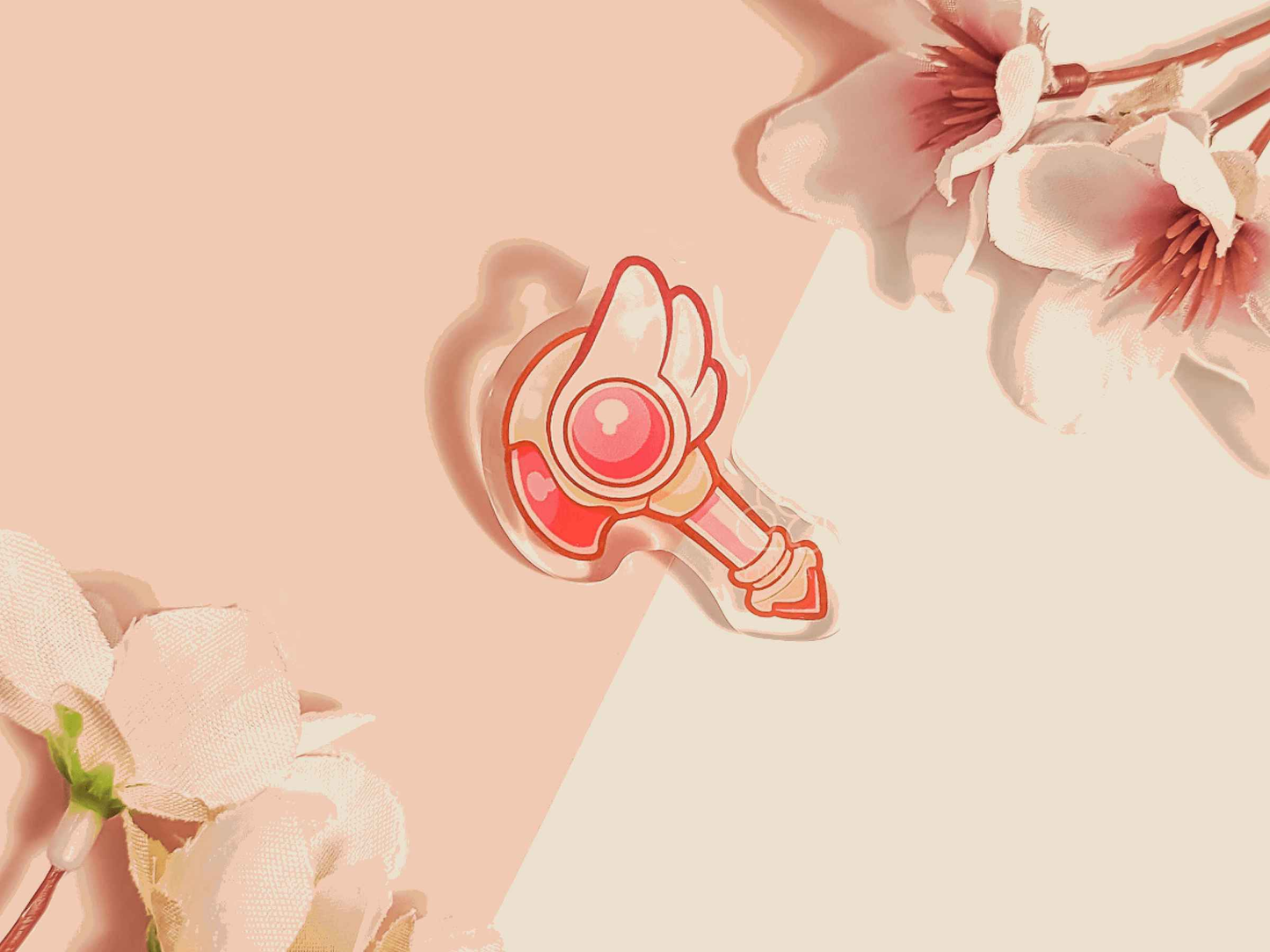 Magical Girl Sakura Clow Staff 1.5" Acrylic Pin
