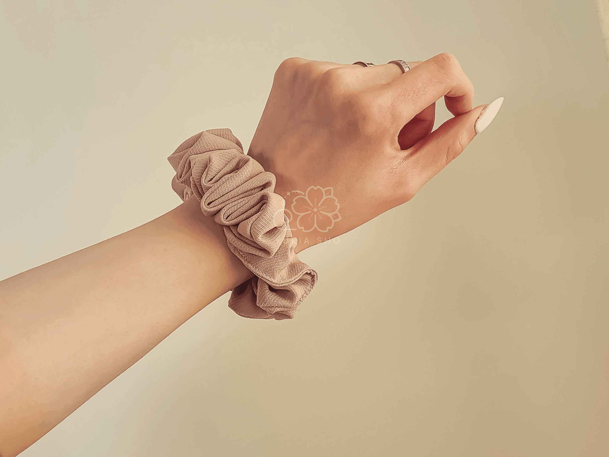 Nude Mini Scrunchie