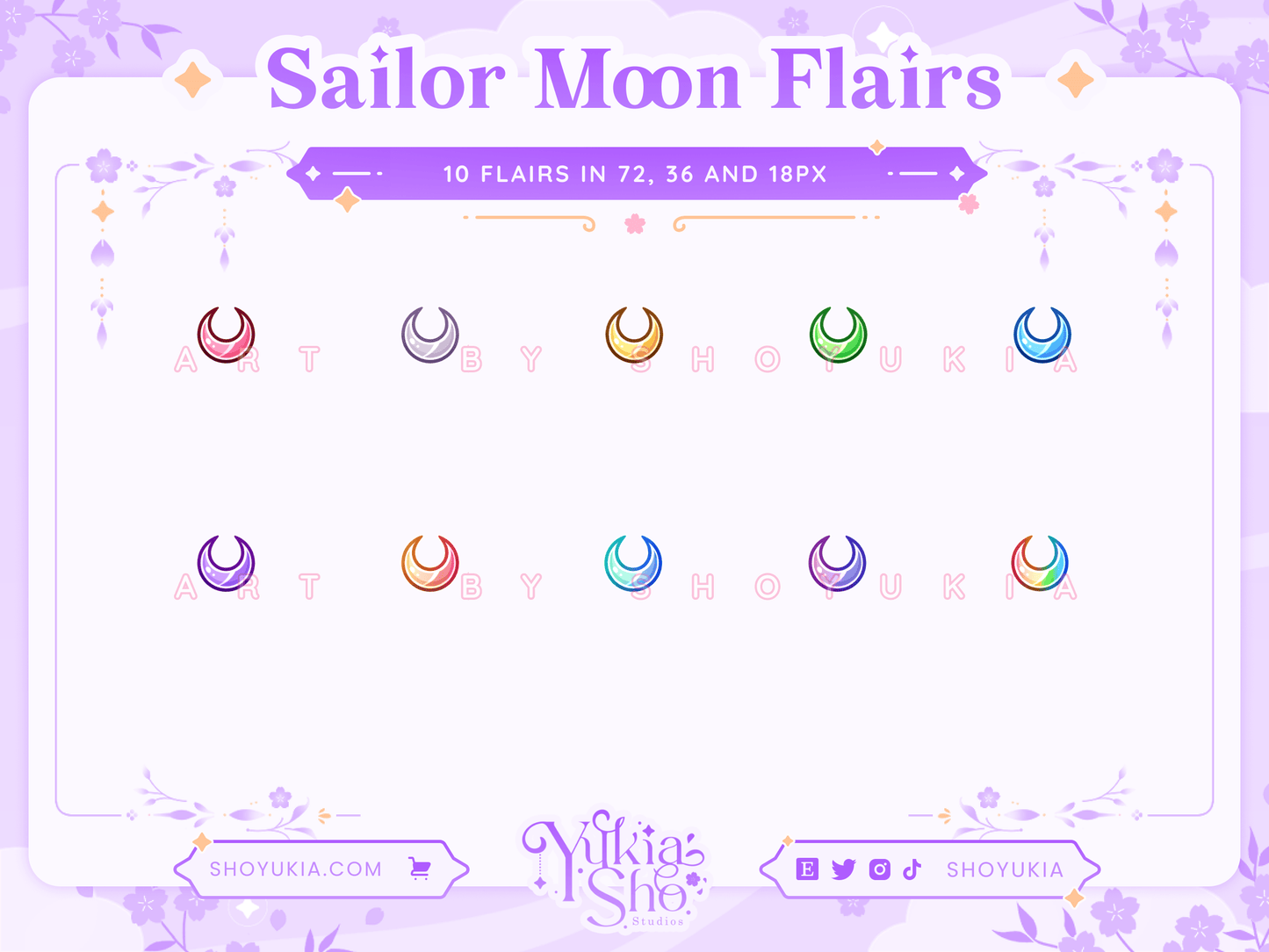 Sailor Moon Twitch Badge Flair - Yukia Sho Studios