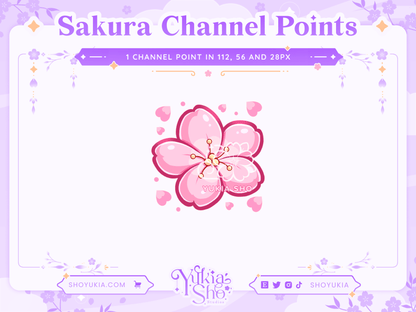Sakura Flower Channel Points for Twitch - Yukia Sho Studios