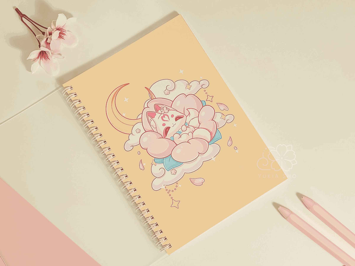Sakura Kitsune A5 Reusable Sticker Book