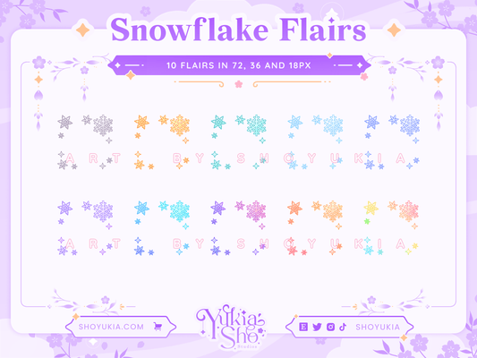 Snowflake Twitch Badge Flair - Yukia Sho Studios
