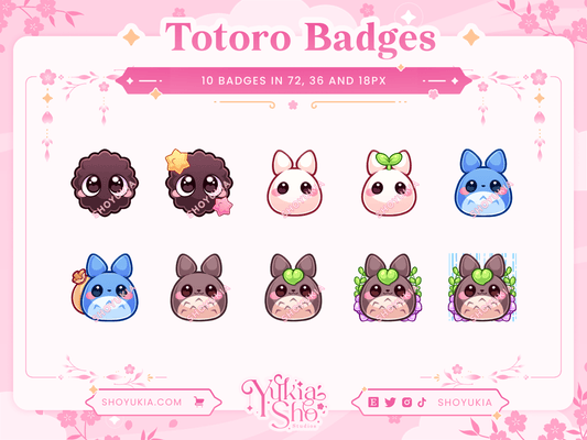 Totoro Sub Badges - Yukia Sho Studios
